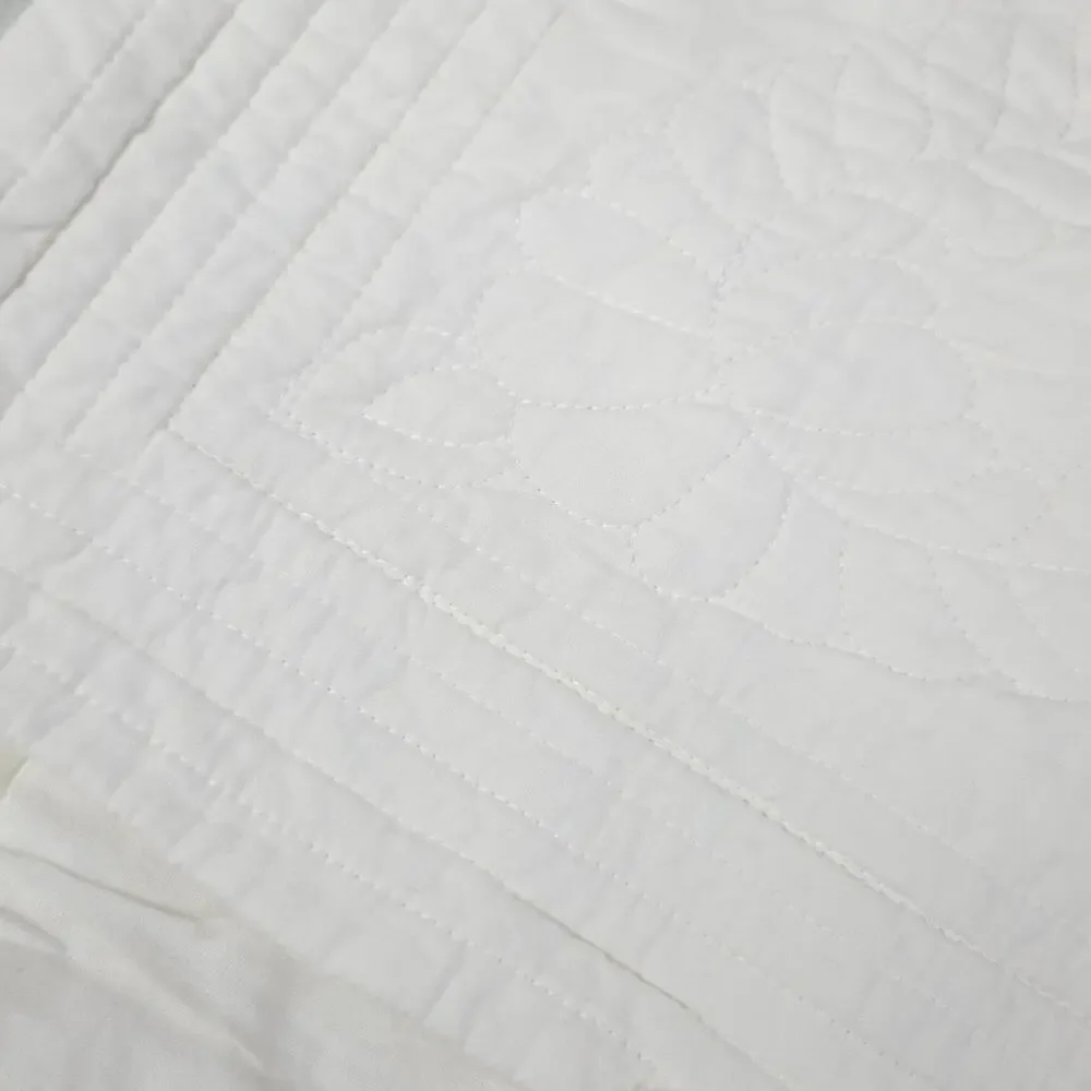 C&F HOME Standard Quilted Pillow Sham Cream Cottage Shabby Minimalist Farmhouse